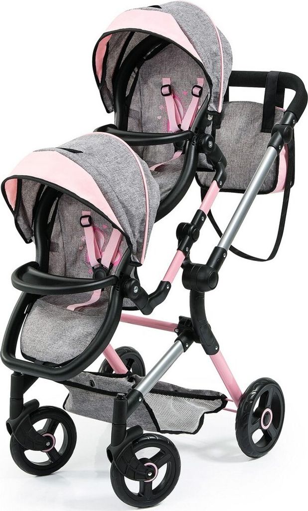 Culla per bambole Reig grigio 81 cm gemelli Immagine del prodotto 