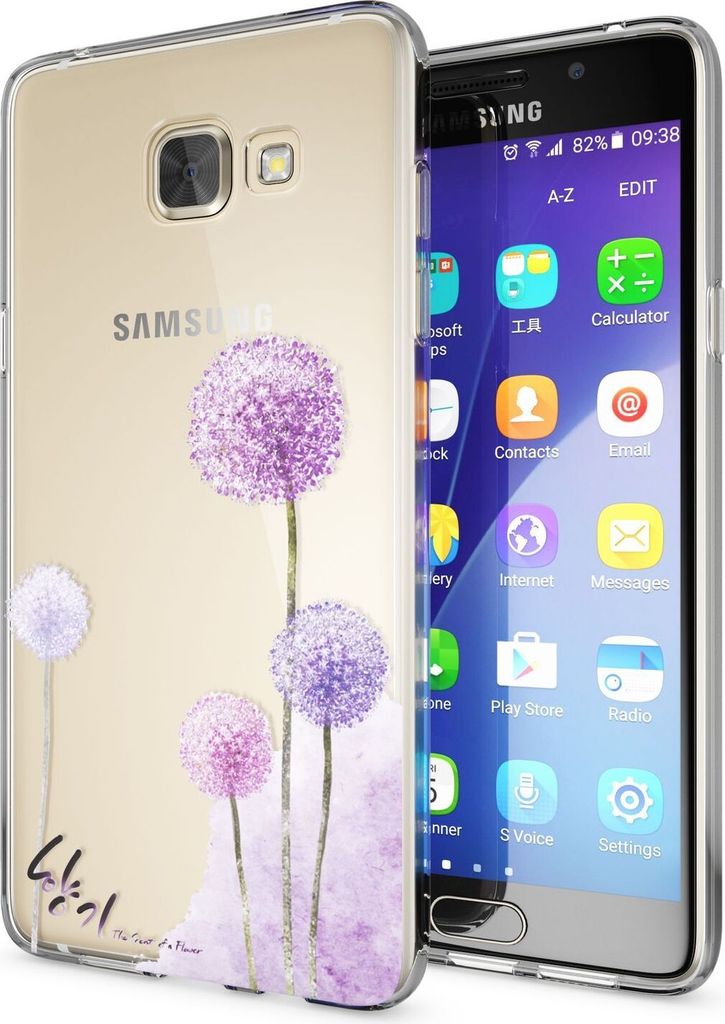 Samsung Galaxy A5 2016 Handy Hülle von NALIA, Silikon Case TPU Motiv Cover Bumper Dandelion Pink