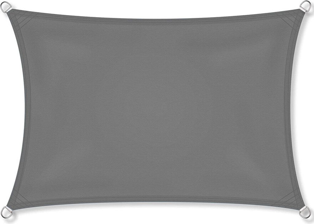 Rechteck Sonnenschutz Segel Sand UV Block Baldachin mit Installationszubehör, 4 X 4 m / Grau