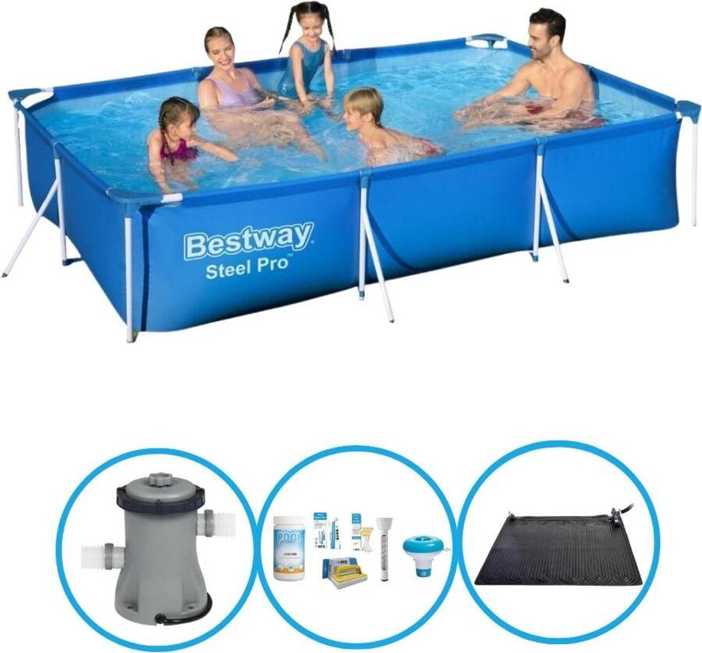 Bestway Pool Steel Pro 300x201x66 cm - Pool-Bundle-Paket
