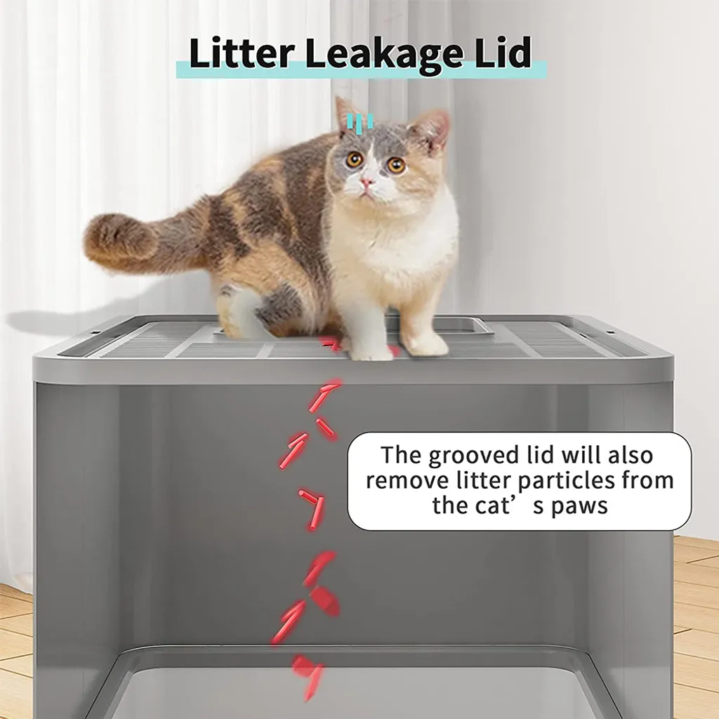 Bac à litière pour chat compact et pliable, idéal pour petit espace