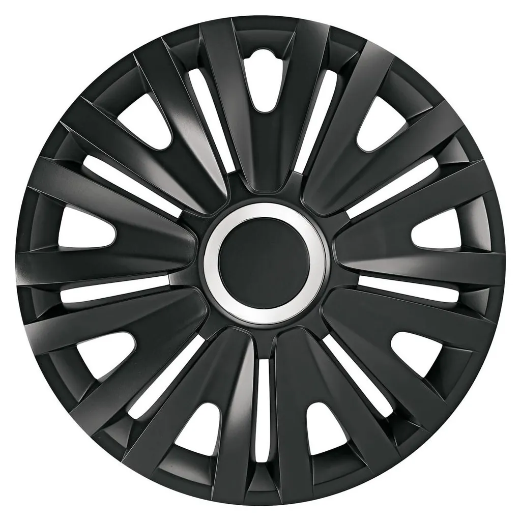 Rénovation roues : Jeu de 4 enjoliveurs 15 pouces Royal Black noirs