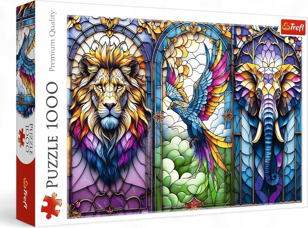 Puzzle 1000 elementów Witraż Zwierzęta Trefl Obrázok produktu 