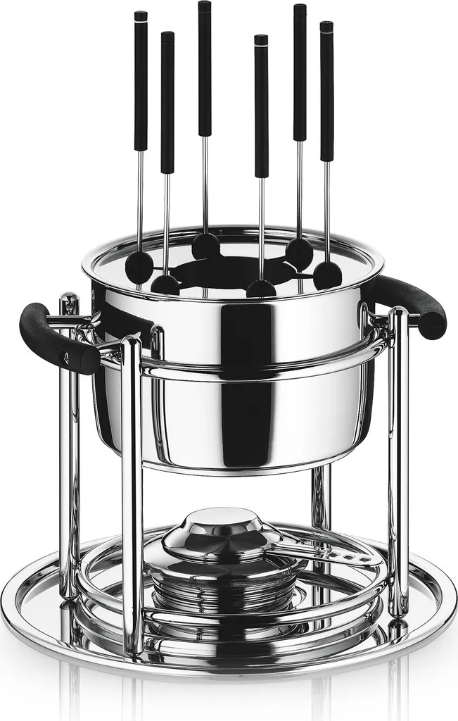 Set à Fondue WMF Allegro 11 Pièces en Cromargan Brillant avec 8 Fourchettes