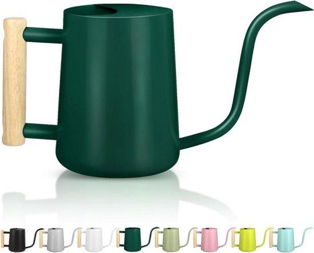 Moderne 1L Edelstahl Gießkanne grün