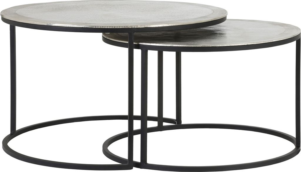 Light & Living - Couchtisch TALCA - Ø75x45cm - Silber - Produktbild 