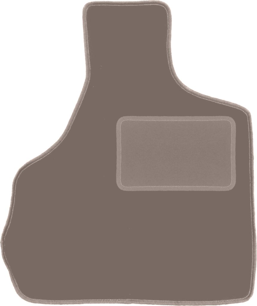 Fahrerfußmatte Velours beige passend für Chrysler Grand Voyager III (2000-2008, 7 Personen) – mit Befestigungen – passgenau