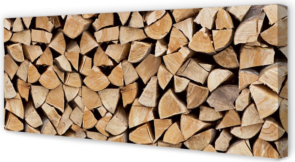 Leinwandbild 125x50 Wandkunst Holzbrennstoffzusammensetzung