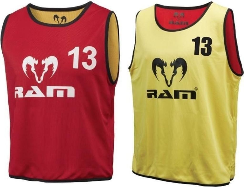 Gilet da allenamento - bifacciali - numerati - 15 pezzi - Immagine del prodotto 