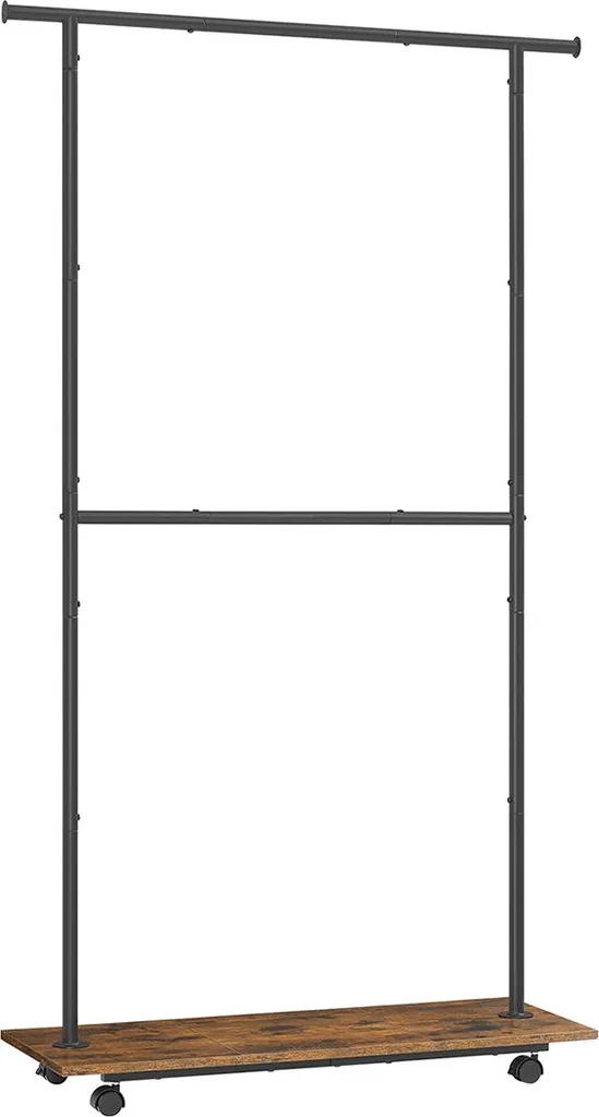Penderie mobile avec barre de suspension réglable en hauteur Modèle X
