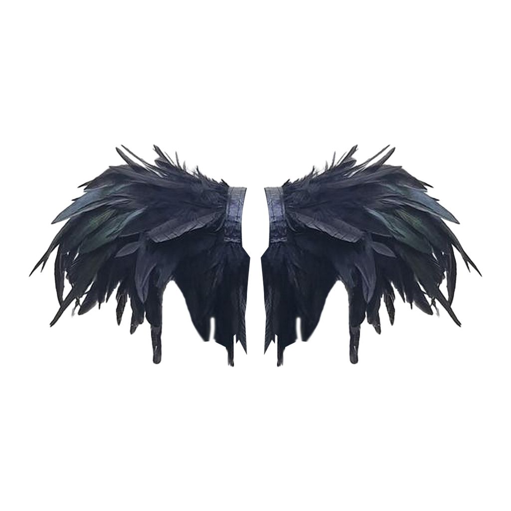 1 Paar Kunstfeder-Shrug-Schal, Schulterwickel, Umhang, weiches, verstellbares Band, Gothic, Cosplay, Party, Bühnenauftritt, gefälschter Kragen, T...