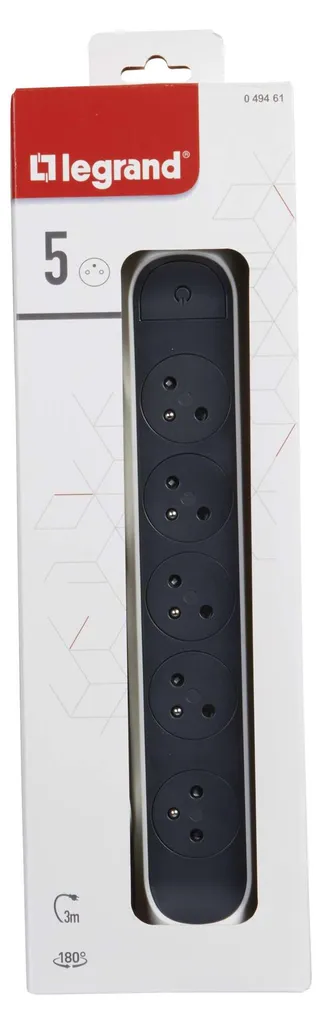 Multiprise 5 prises Legrand : solution rotative pour câbles emmêlés