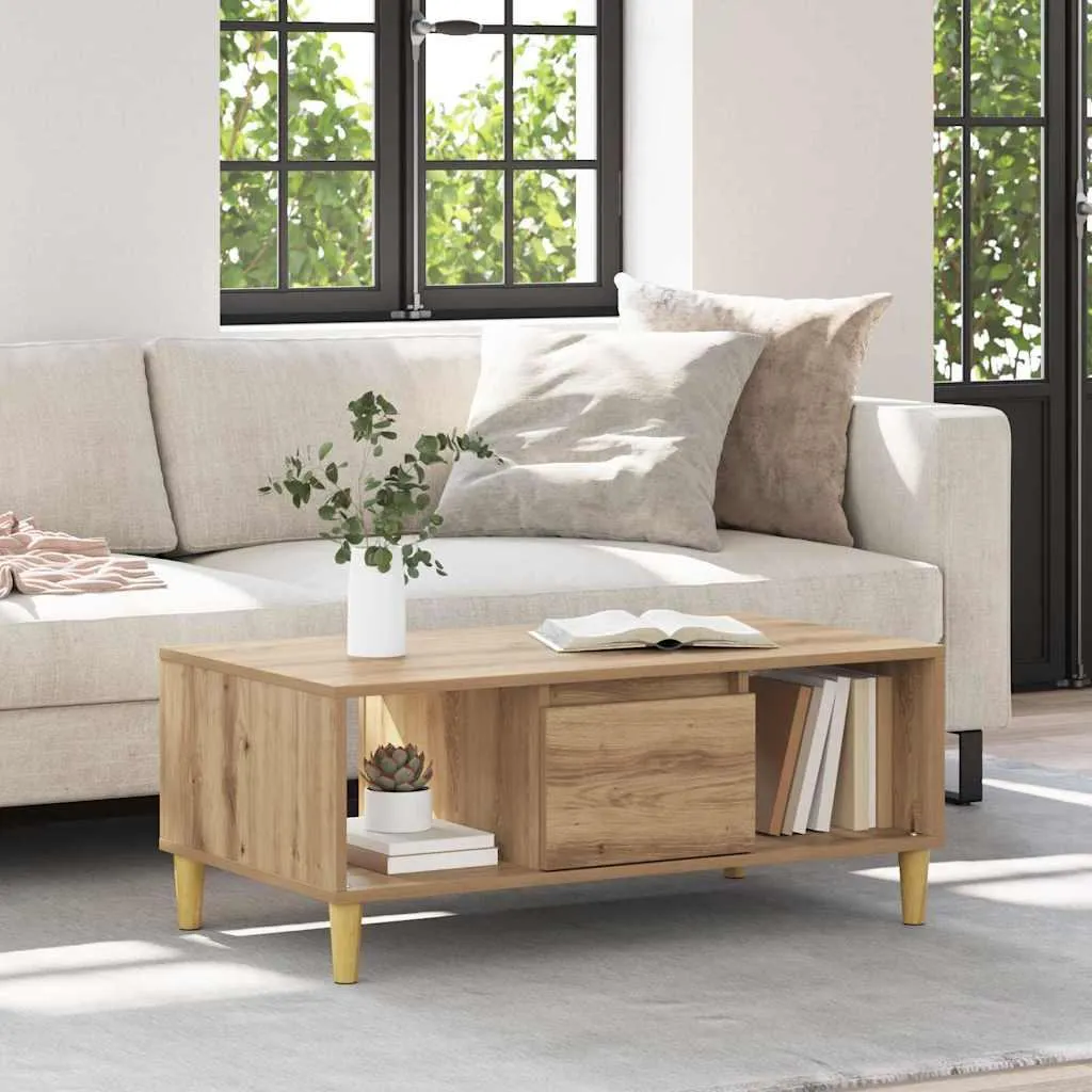 Tavolino Basso Artisan Rovere 90x50 cm - Stile Minimalista Maison Exclusive