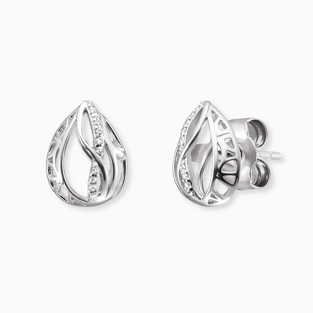 Boucles d'oreilles hypoallergéniques en argent 925 Larme de Ciel Femme