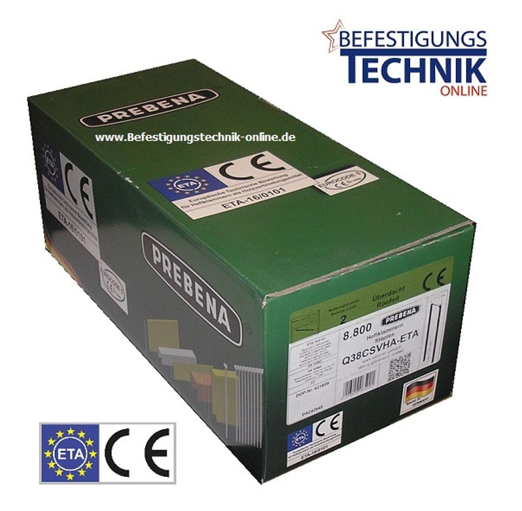 7500 agrafes Q-6774 50mm CSVHA-ETA galvanisé pour Prebena Image du produit 