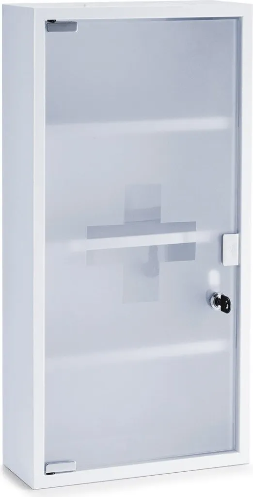 Armoire à pharmacie murale blanche en métal Zeller pour salle de bain