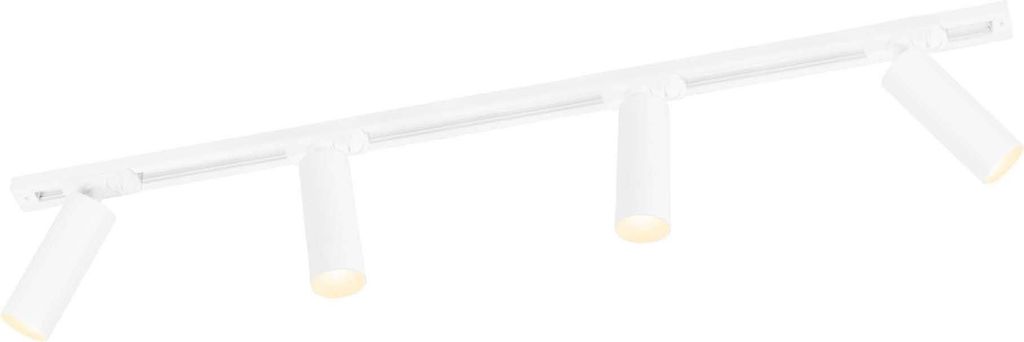 Ledvion - Schienensystem lampen, 1m, 1-Phasen, 3W, inklusive 4x GU10 LED , Weiss, 2700K, 4-flammig Spot, spotlight, deckenspot, deckenstrahler, str...