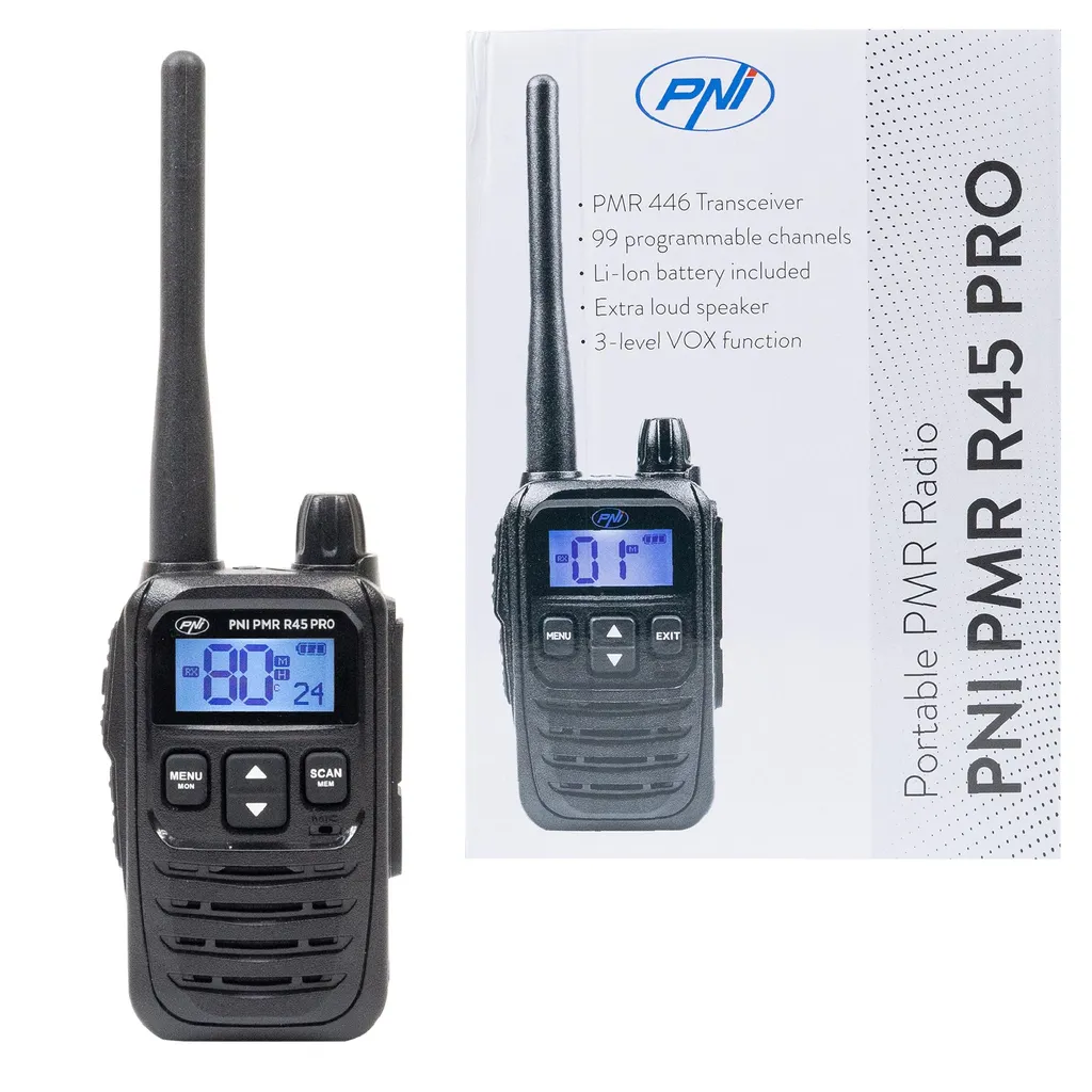 PNI PMR R45 PRO: Radio 8km per Escursionismo e Outdoor 99 Canali