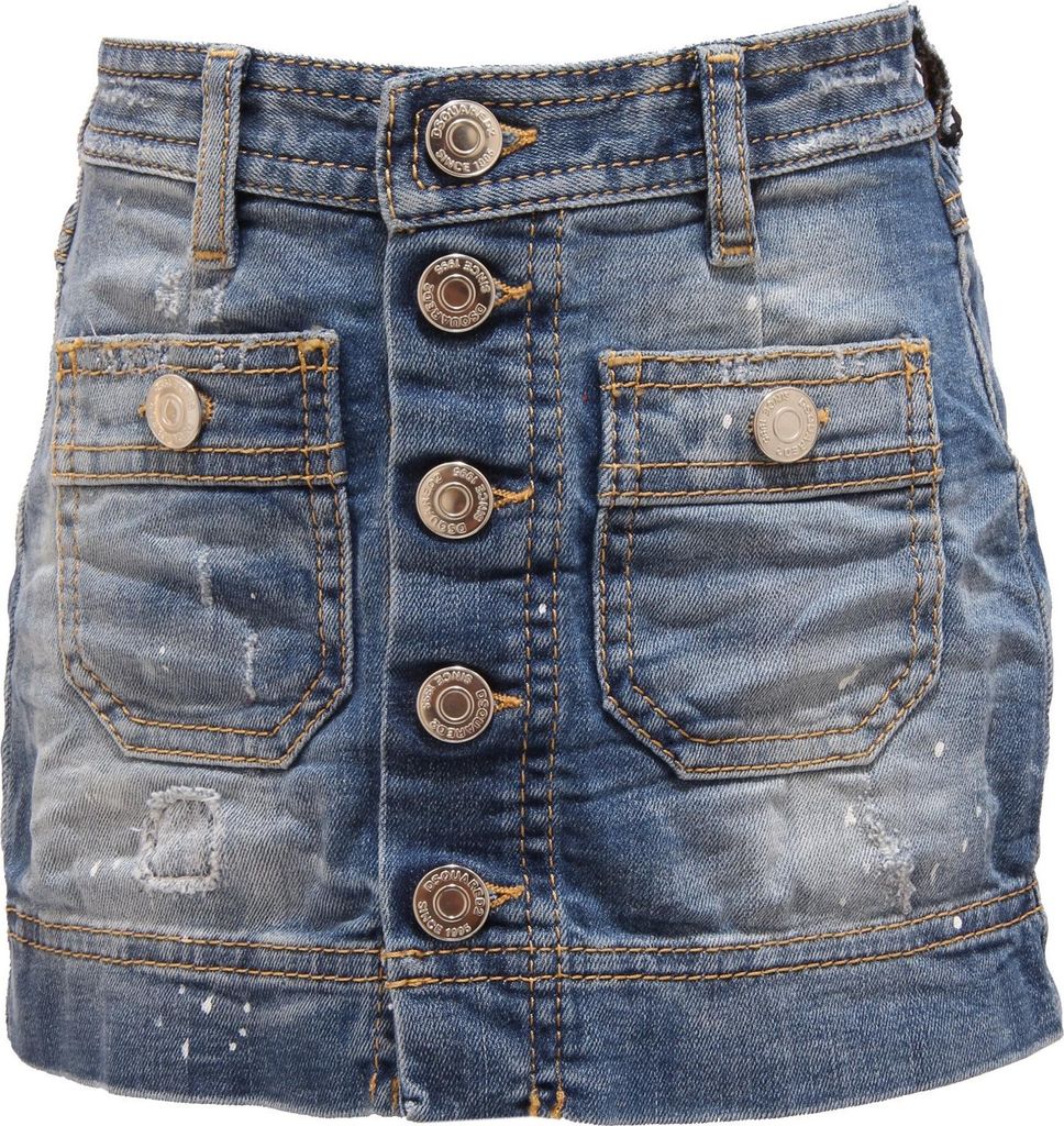 3916T gonna bimba DSQUARED2 Jeansrock blu denim kid