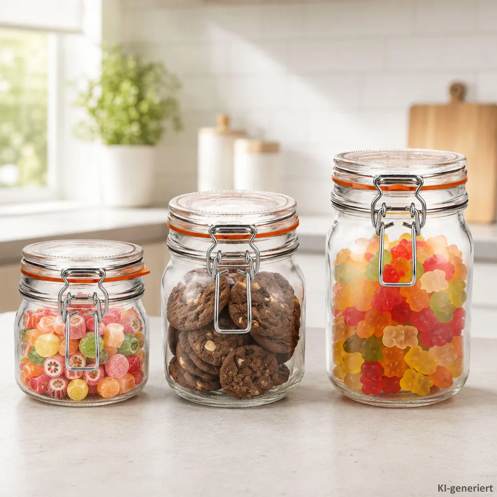 12er Set Odin Einmachglas 1L 0,75L 0,5L Bügelverschluss