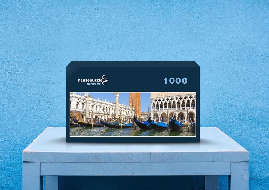 hansepuzzle 58616 - Venedig Puzzle, 1050 Teile, Hintergründe, 60,0 x 46,0cm mit hochwertiger Aufbewahrung, Kartonbox & Beutel