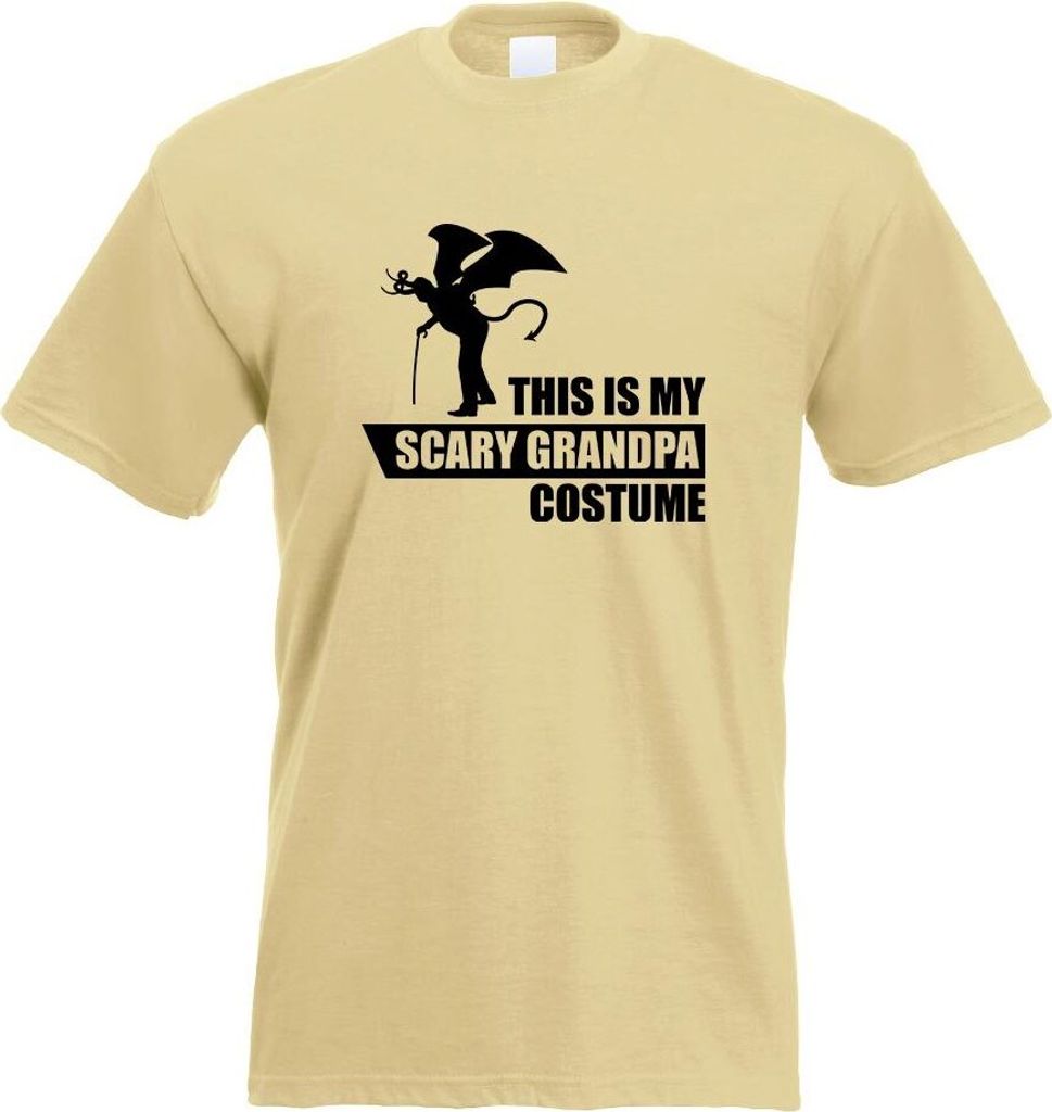 Kiwistar - T-Shirt - Khaki - My Scary Grandpa Costume Motiv Bedruckt Funshirt Design Print - mit Motiv Bedruckt - Funshirt Design - Sport - Freizei...