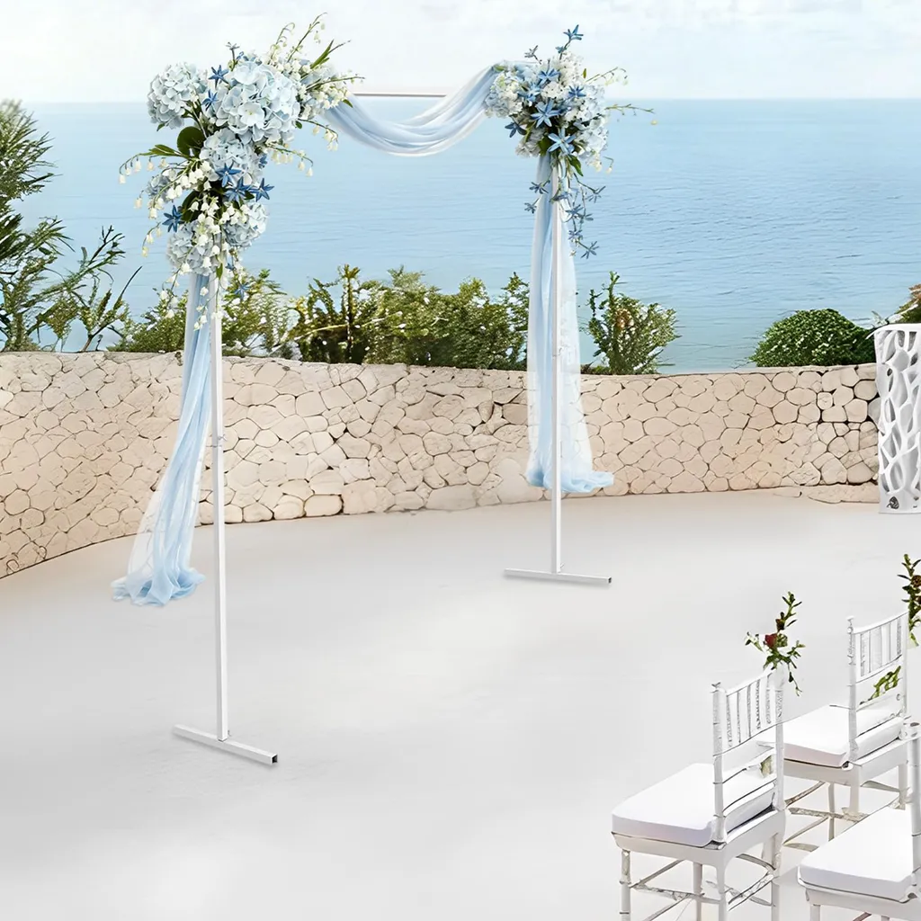Support de moniteur blanc réglable en hauteur construction robuste L
