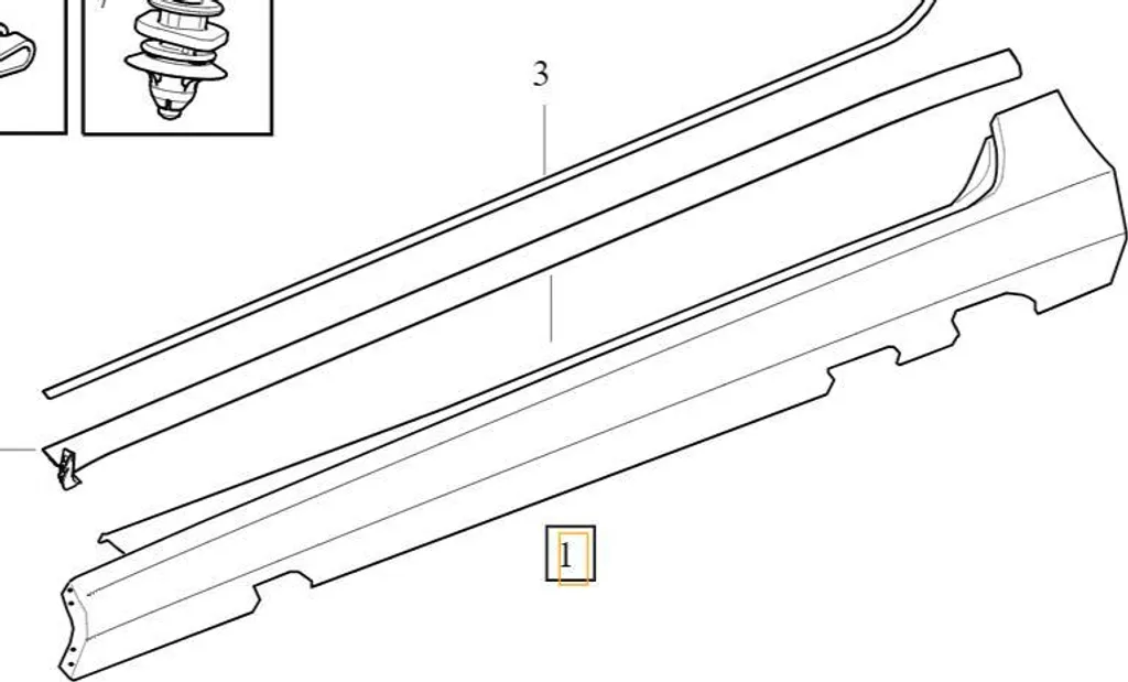 Capuchon de bas de porte gauche pour Volvo S60 et V60 - Pièce d'origine