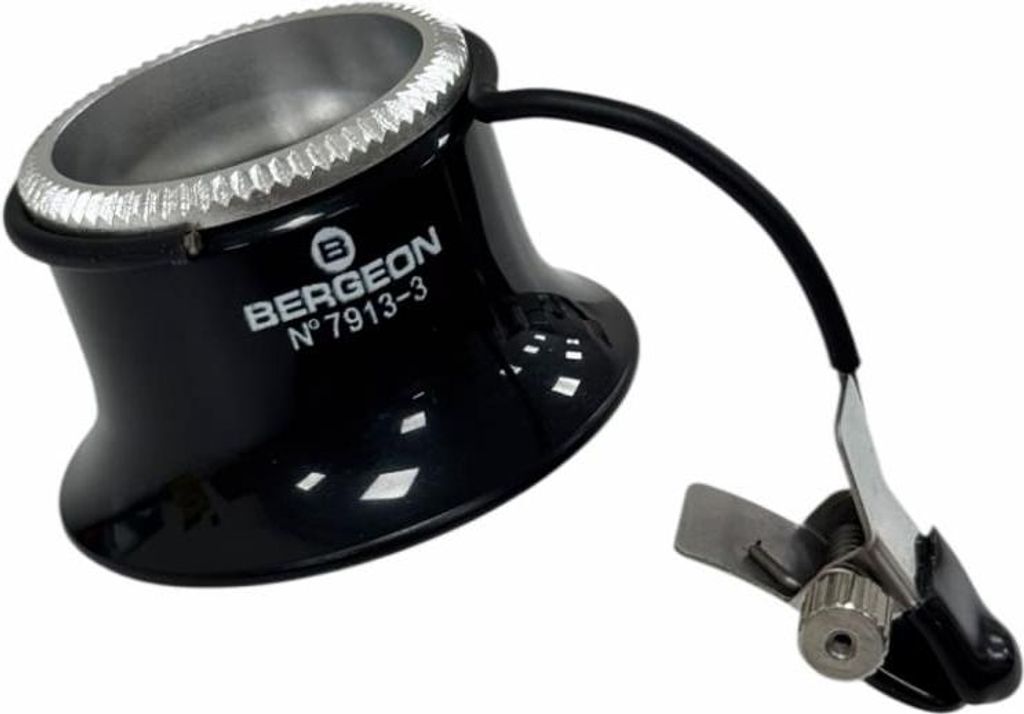 Bergeon 7913-3 Eyeglass Uhrmacher Lupe mit Clip 3.3x