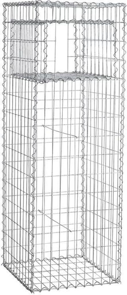 Gabione Gabionen Säule 50x50x150 cm Pfosten eckig Steinkorb Mauer Draht Gitter