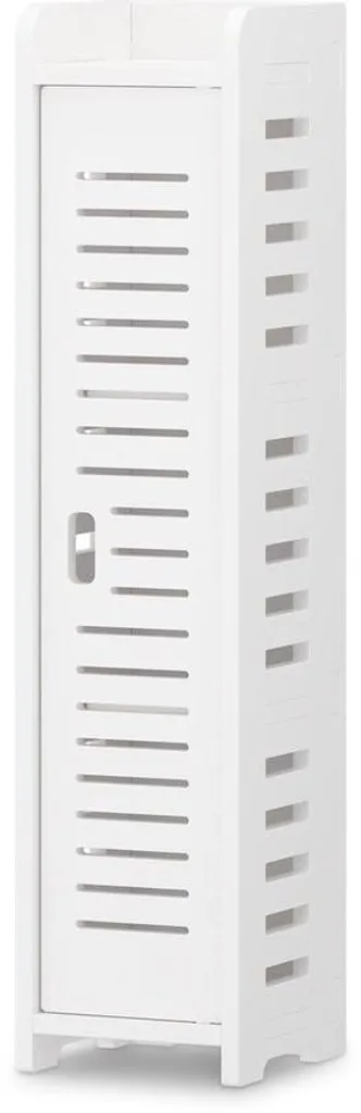 Rangement salle de bains gain de place : armoire bois pour petits coins