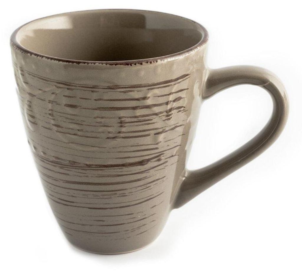 H&H 6 Becher aus Steingut, Hofbraun, CC400