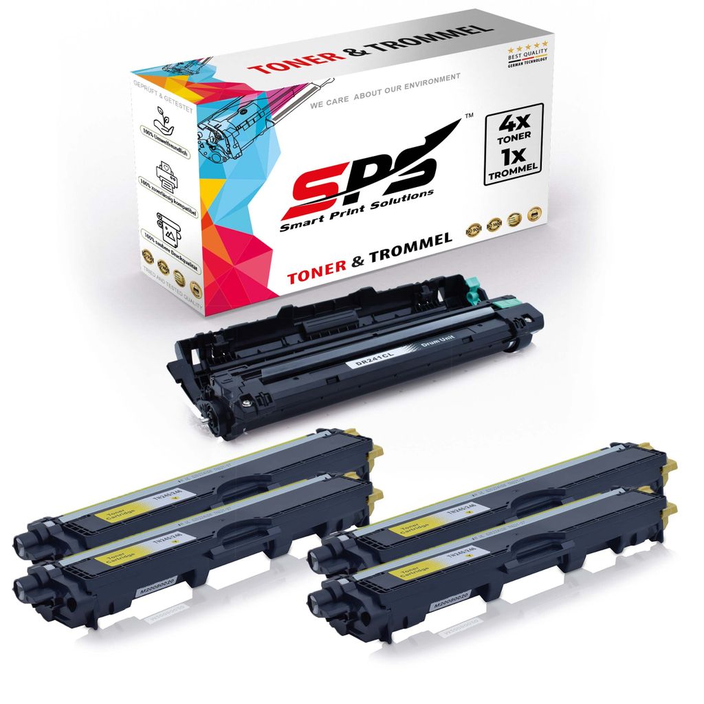 4x TN245 TN246 Toner Gelb + 1x DR241 Trommel kompatibel für Brother MFC-9142CDN Brother DR241 Brother TN245 TN246 MFC-9130 MFC-9130CW MFC-9131 MFC...