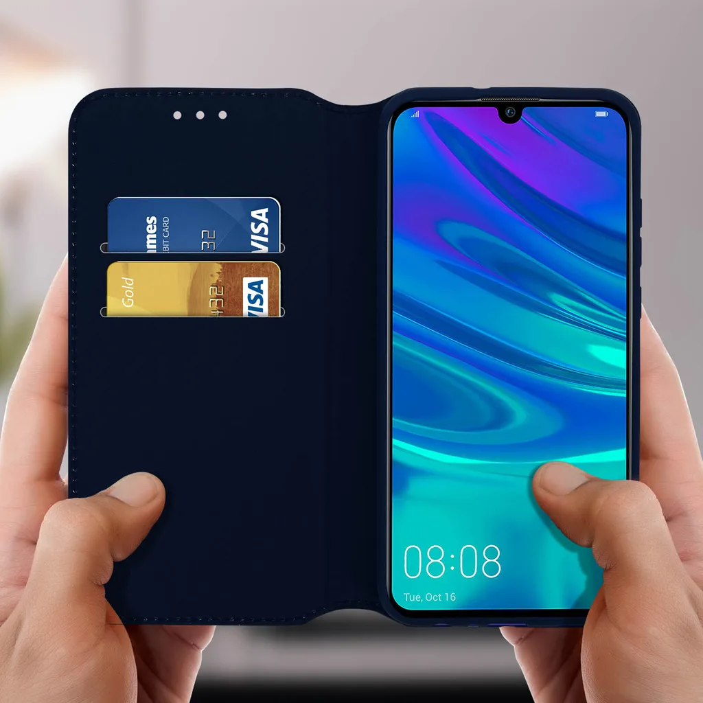 Cover Blu Scuro Huawei P Smart 2019 / Honor 10 Lite - Protezione Ecopelle - 3