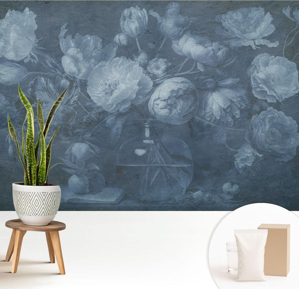 Fototapete - 208x146 cm - Tapete - Wandtapete - Wandbilder - Dekofolie - Tapete Folie - Wand - Dekoration - Wohnzimmer - Blumenarrangement