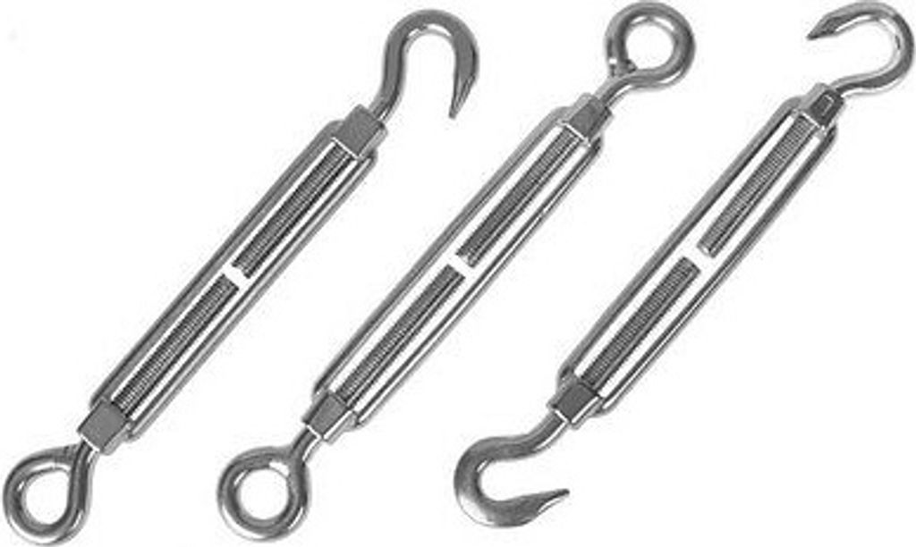 V4A Edelstahl Seilspanner Umlenkrolle Schäkel Kettenverbinder Bolzen Karabiner Spannschloß M8 Haken/Haken