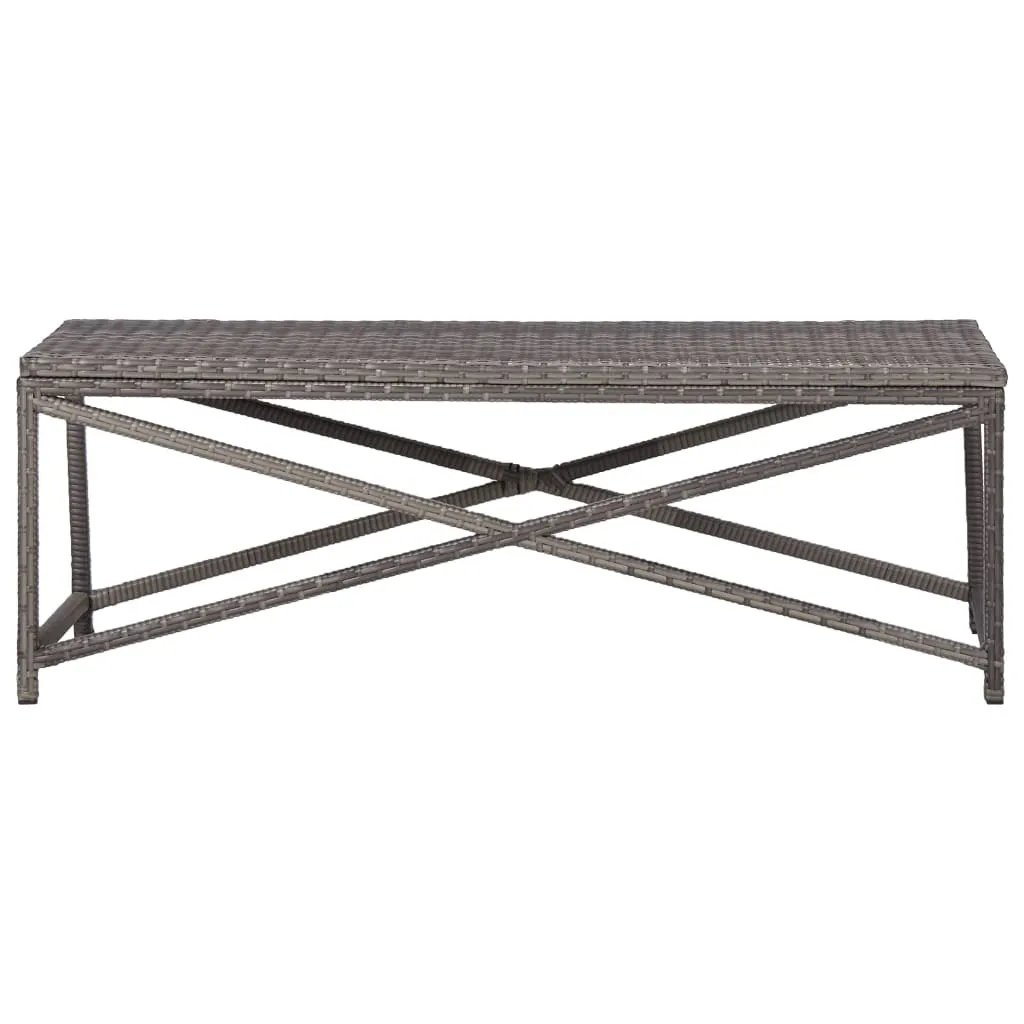 Banc d'Extérieur 2 Places en Poly Rattan Gris - Mobilier Terrasse