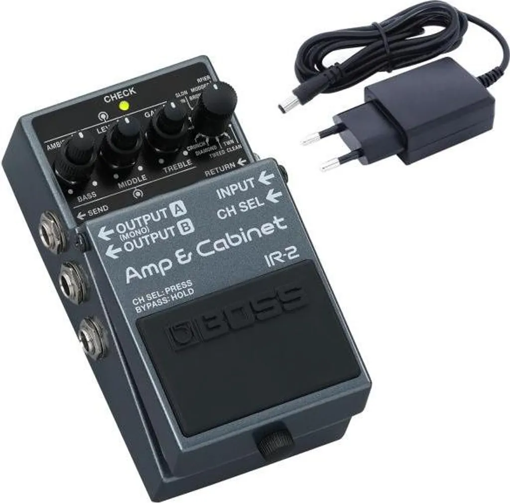 Boss IR-2 Amp & Cabinet Simulator Pédale avec Alimentation Incluse