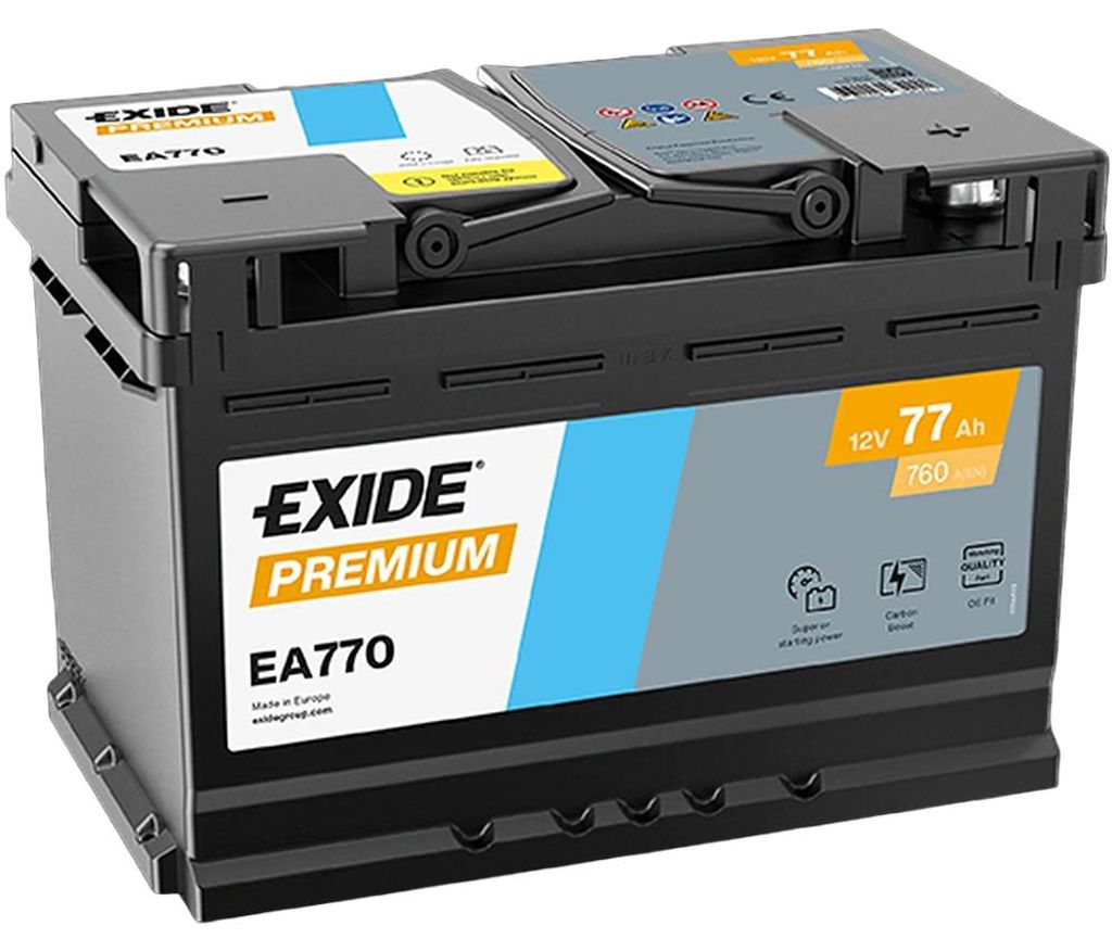 EXIDE Batterie de démarrage "Premium" 30 % ext "EA770 Image du produit 