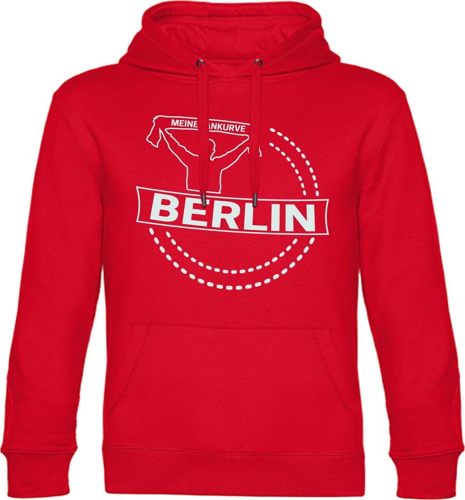 multifanshop Kapuzen Sweatshirt - Berlin rot - Meine Fankurve, rot, Größe L