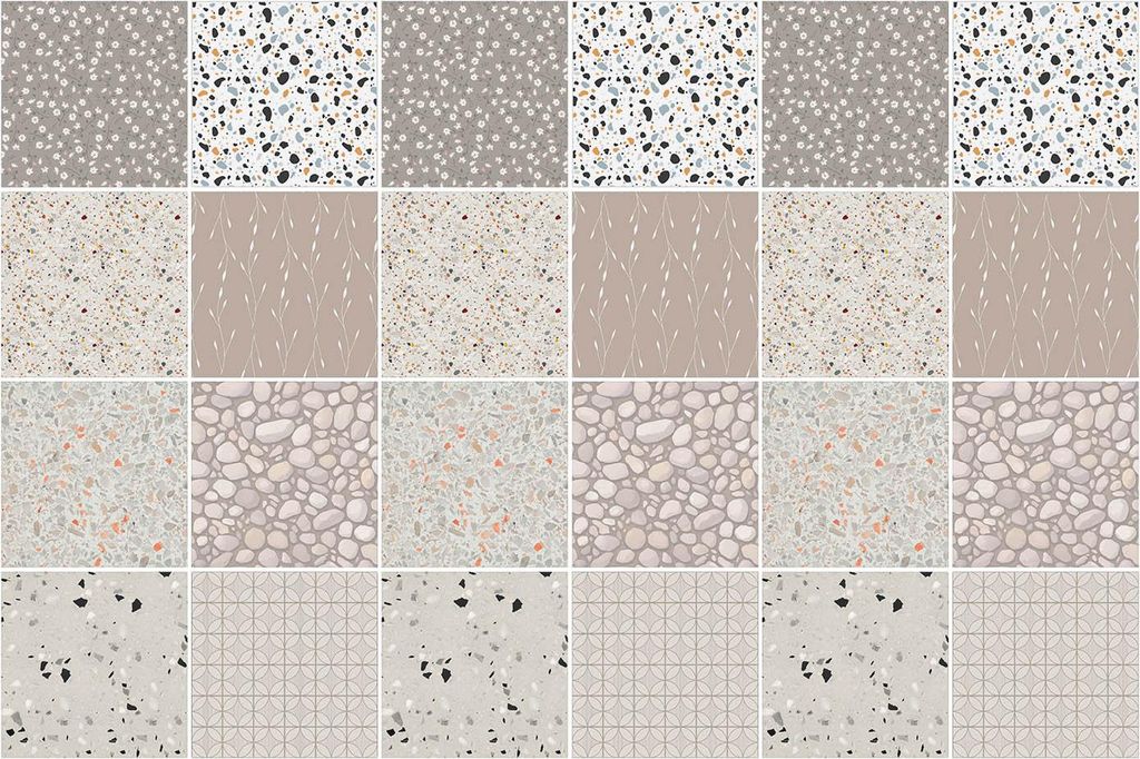 Fliesenaufkleber 15x15 cm – 24 Stück – Selbstklebend – Wasserfest – Pflegeleicht – Hitzebeständig – Für Küche & Bad – Eine Mischu...