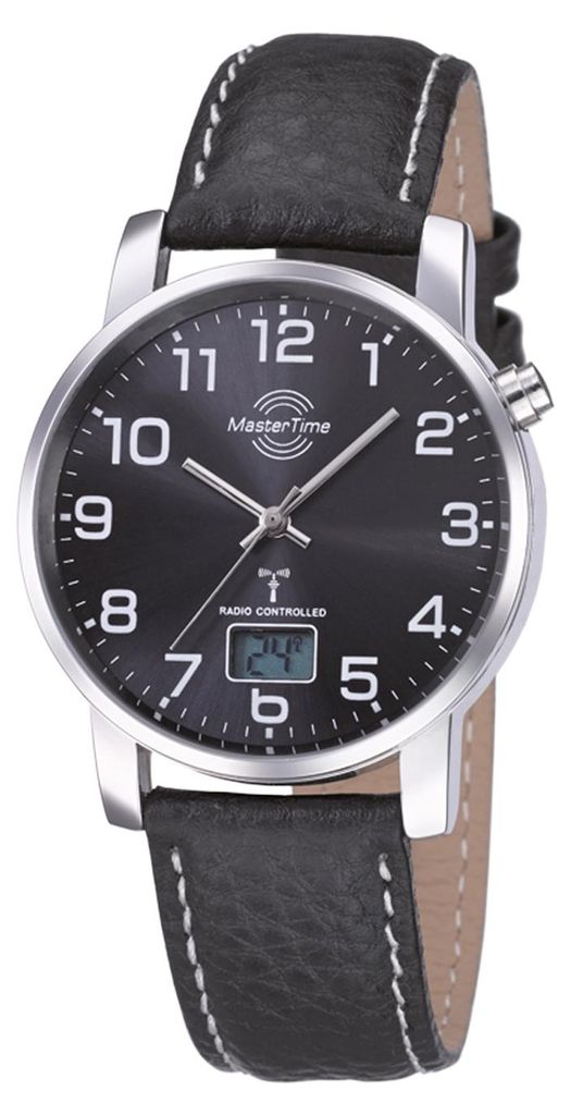 MasterTime Herren-Funkuhr MTGA-10576-24L, Schwarz, Produktbild 