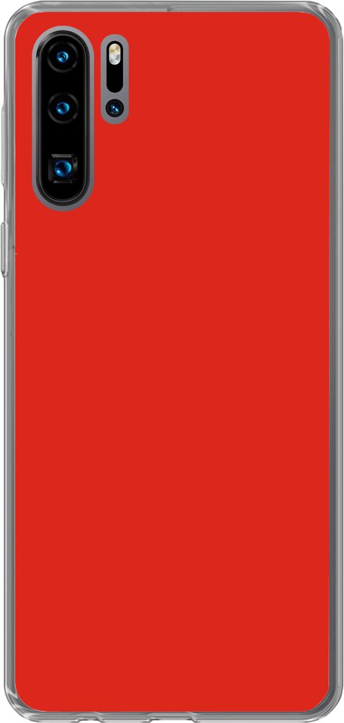 MuchoWow Handyhülle Schutzhülle Hülle für Telefoonhoesje Huawei P30 Pro Rot - Farbe - Einfarbig Silikon Softcase Handy Hülle - Schutzdeckel