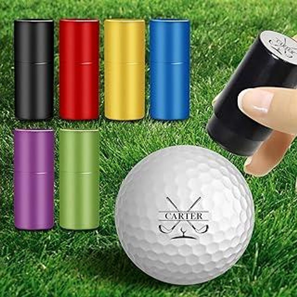 Personalisierter Golfball Stempel – Mit Namen, Initialen oder Logo – Selbstfärbend, Wasserdicht, Nachfüllbar – Golf Zubehör Geschenk für ...