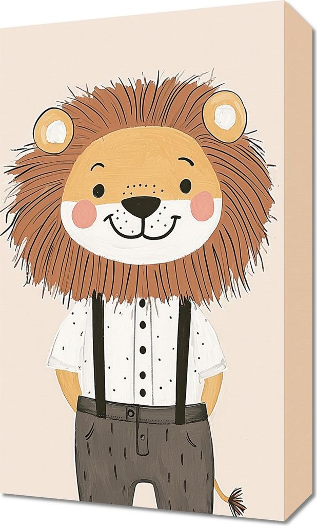 Bild 30x50cm Muster für Kinder, Jungen fürs Zimmer - Löwe 3