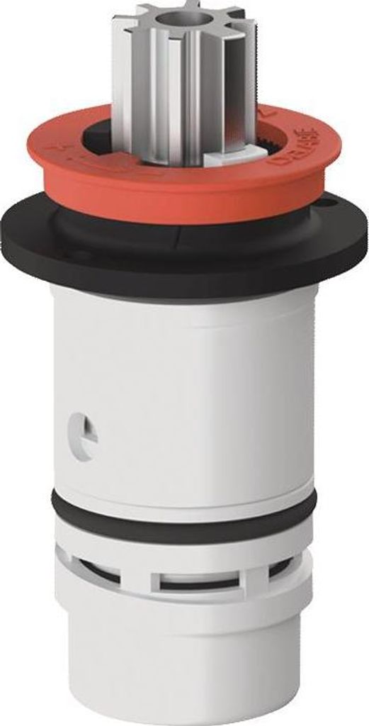 A close-up studio shot of a plumbing cartridge.