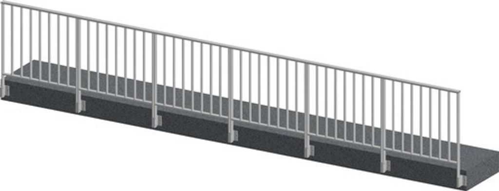 Pertura Geländerset Triton Aluminium taupe Seitenmontage 6 m