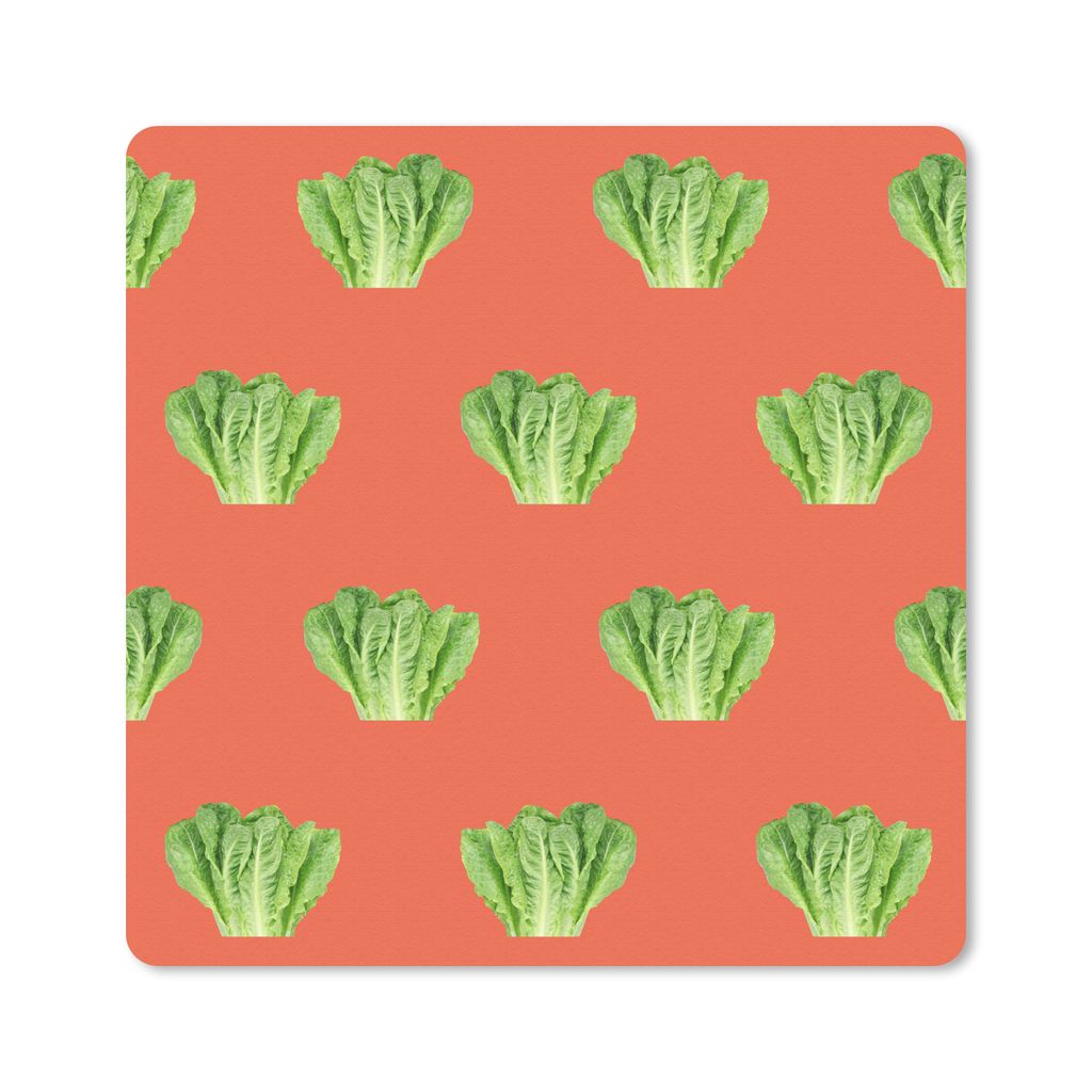 MuchoWow Mauspad Mousepad Gemüse - Muster - Rot 20x20 cm - Mousepads - Maus Mat - Pad - Mausunterlage - Desk Mat - Bureauartikeln