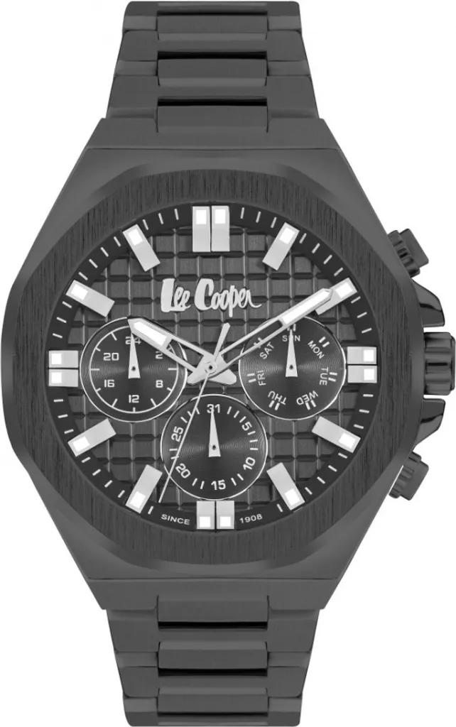 Montre Lee Cooper LC07982.060 Grise avec Cadran Texturé et Bracelet