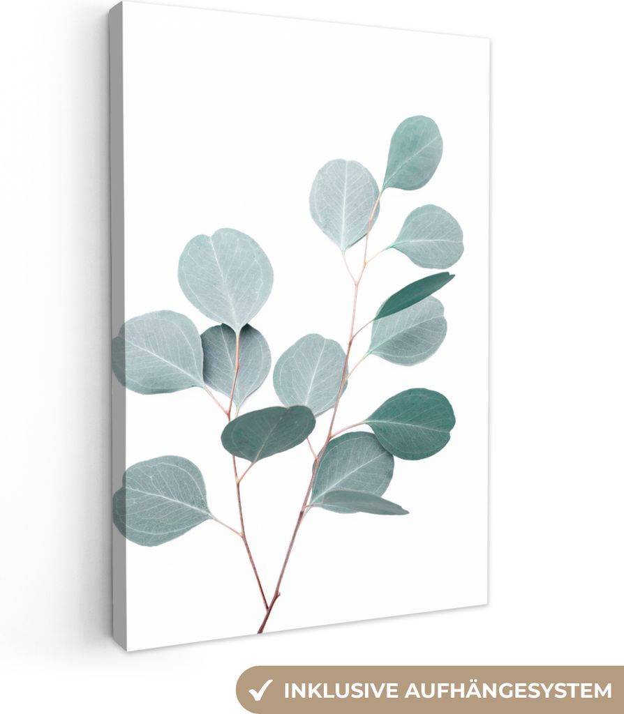 OneMillionCanvasses - Leinwandbilder - 90x140 cm, Pflanzen - Grün - Weiß - Natur, Wandbilder Kunstdruck Wanddekoration - Foto auf Leinwand - Ge...